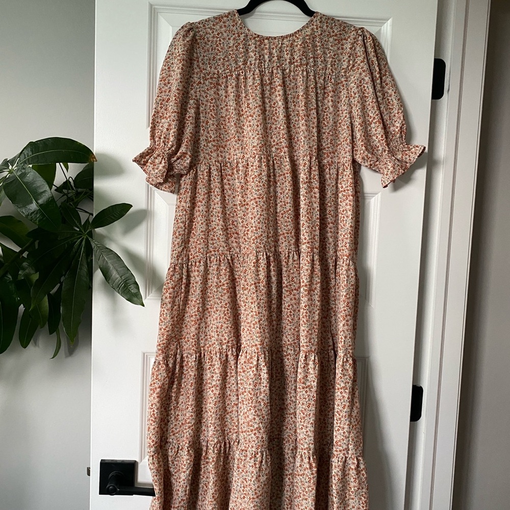 Chic Long Sleeve Floral Dress